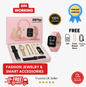 A58 Plus 2.02" Smartwatch Gift Set with Luxury Jewelry – SIM Enabled, Fitness Tracker, Full Gift Box